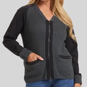 Peace of Cloth Gray and Black Women's Sweater